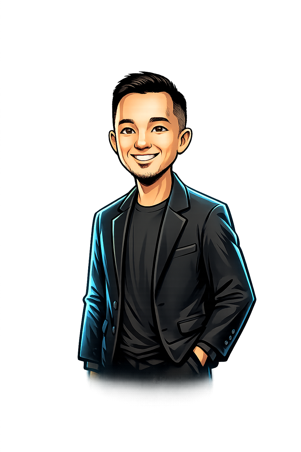 Portrait illustration of SK Ker, founder and principal consultant.
